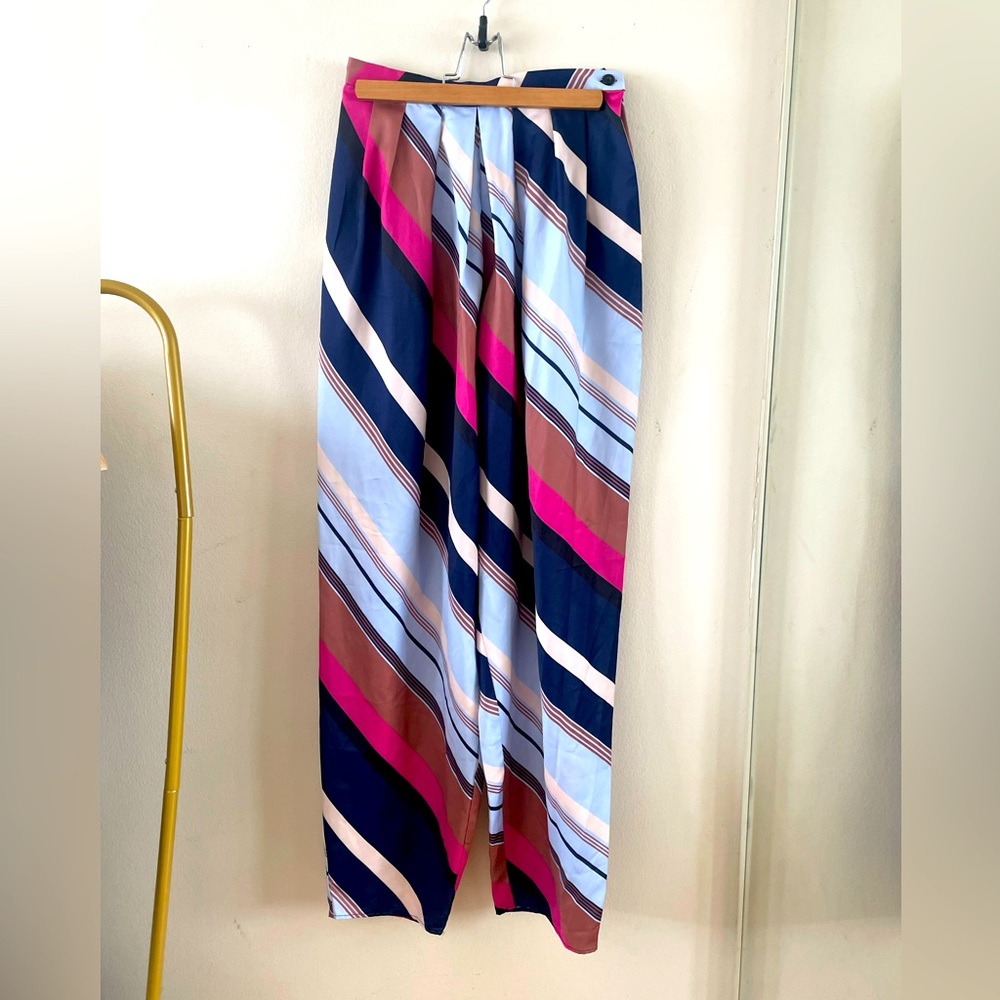 Anthropologie Maeve Silky Balloon Pants Stripe Boho Size 4